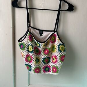 Knit crop top. Size L